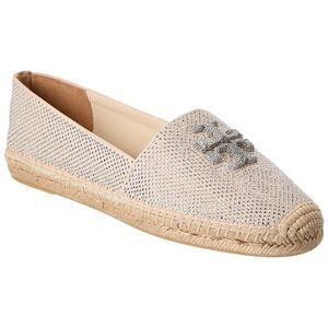 Tory Burch, Everly Espadrille Royal Suede Embellished New Cream, US 6.5, NWOT